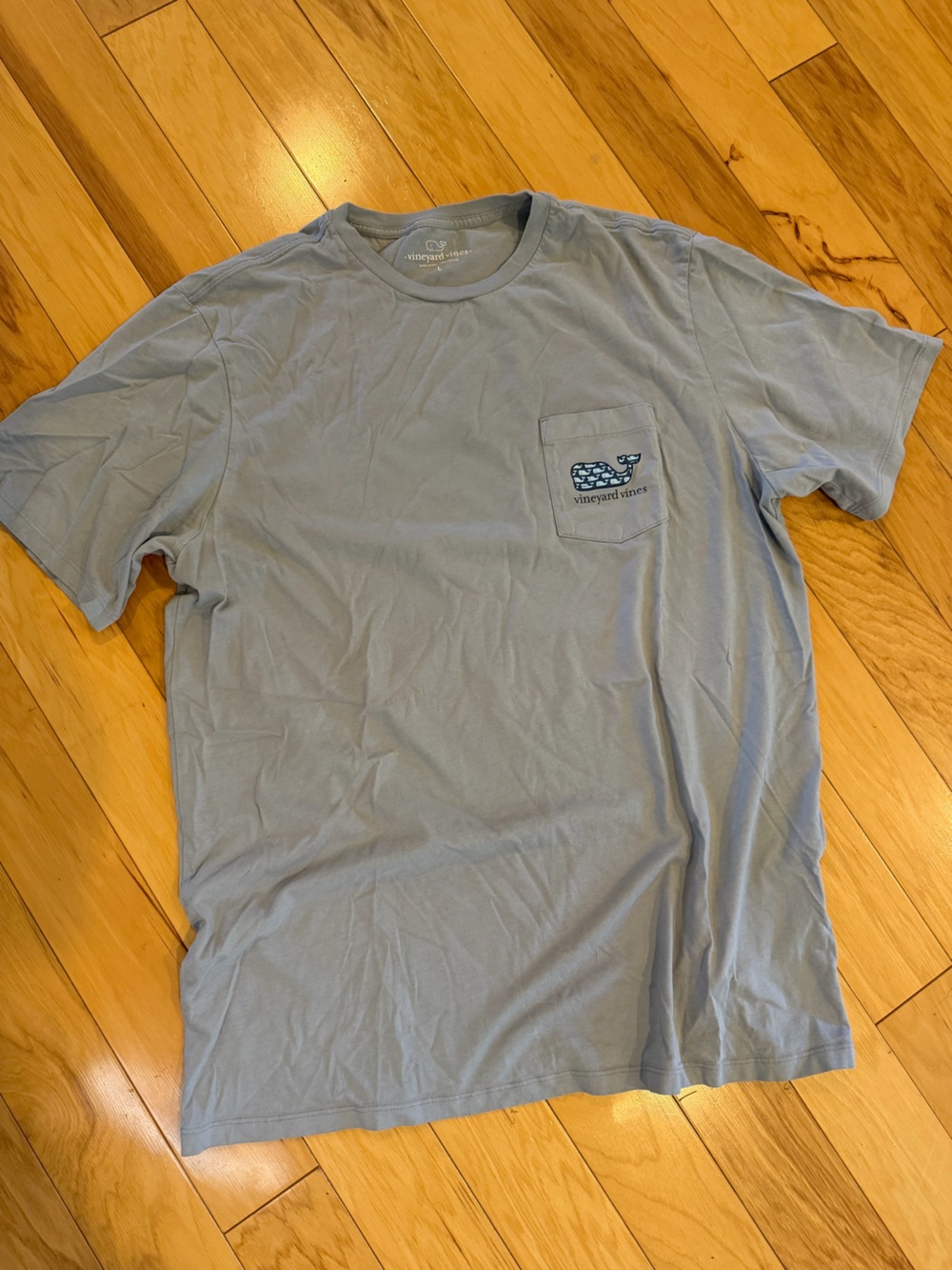 Vineyard Vines Navy Whale Logo Graphic Tee Gray - Picture 8 of 9